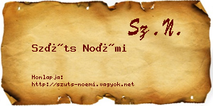 Szüts Noémi névjegykártya