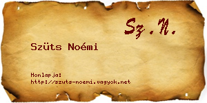 Szüts Noémi névjegykártya