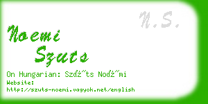 noemi szuts business card